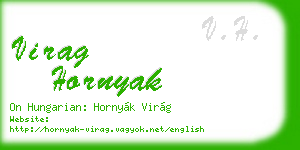 virag hornyak business card